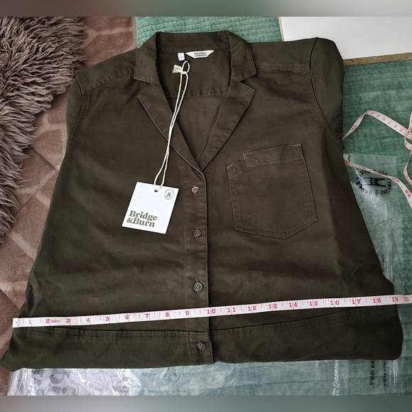 Bridge & Burn Lou Utility Jumpsuit Olive L - Picture 6 of 9